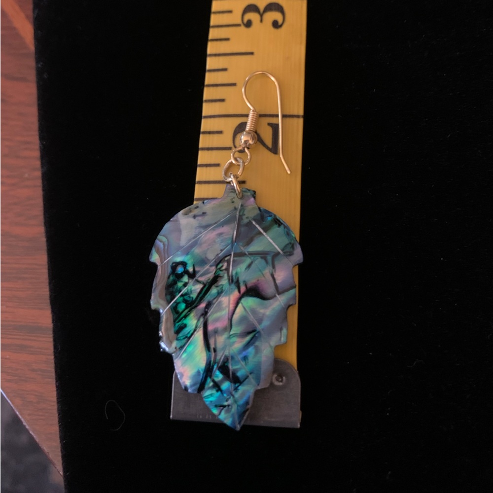 Abalone Shell Earrings - Picture 4 of 5